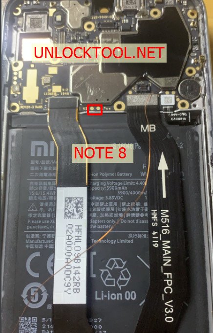 Xiaomi Redmi Note 8 Test Point / EDL Point